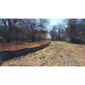 Silt fence installation project.